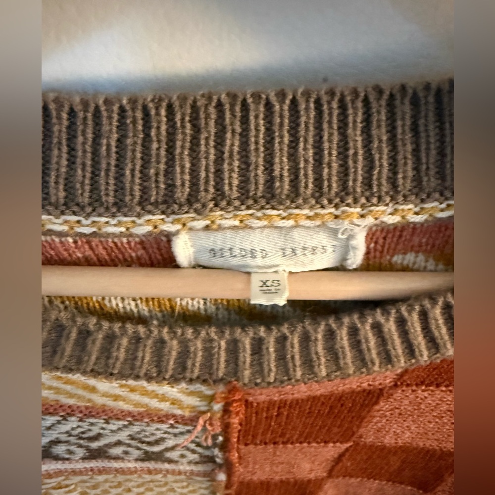 Gilded Intent Oversized Colorful Patchwork Sweater - image 5